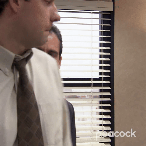 Reaction still from The Office: Stunned Reaction