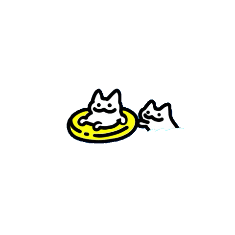 Cat 泳ぐ Sticker