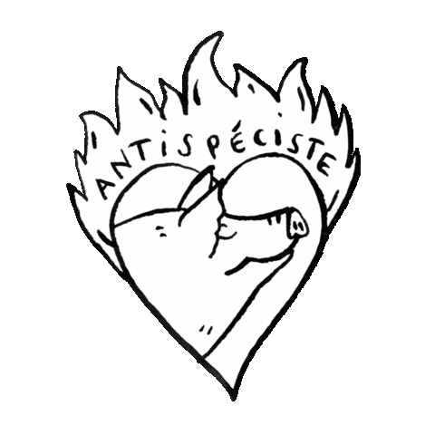 Fire Vegan Sticker by Observatoire du spécisme