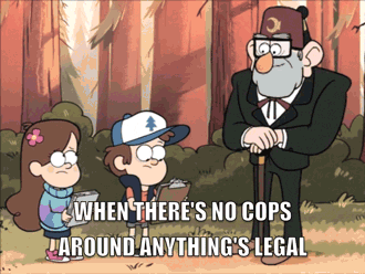 gravity falls police cops legal ethics GIF