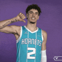 Lamelo Ball Thumbs Down GIF by Charlotte Hornets