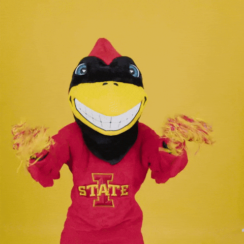 Iowa State Cheering GIF by Iowa State University Foundation
