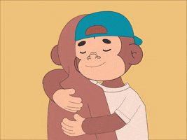 Best Friends Hug GIF by Just Ape