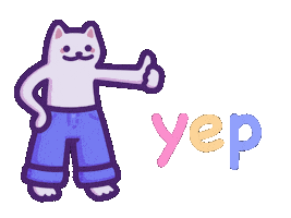 Cat Yes Sticker by mona mauve