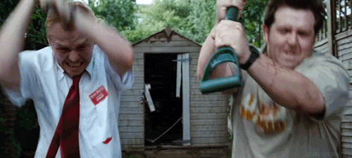 angry shaun of the dead GIF