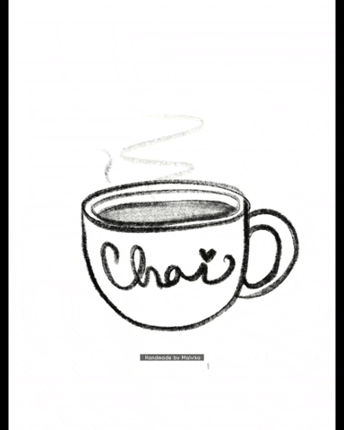 Malvika22 illustration morning drawing tea GIF