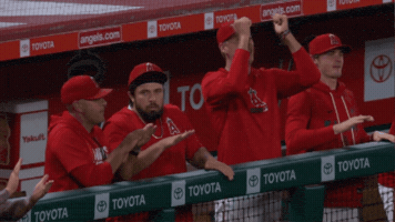 La Angels Dugout GIF by Los Angeles Angels