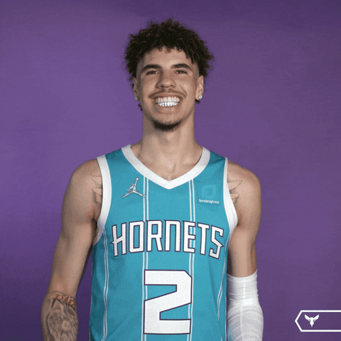 Lamelo Ball Smile GIF by Charlotte Hornets