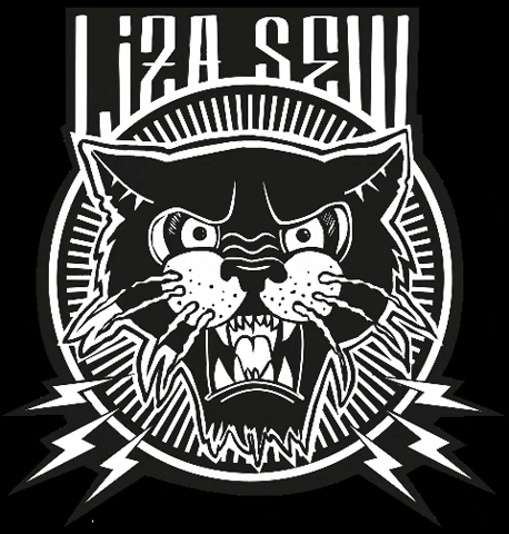 LizaSew_Clothing wild panther punkrock traditionaltattoo GIF