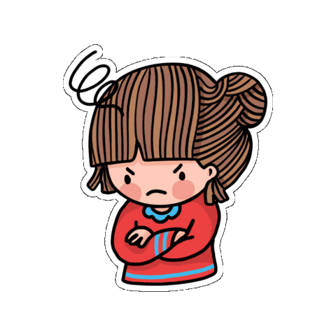 Angry Girl Sticker