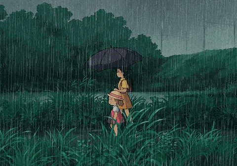 Wallpaper ID: 102943 / umbrella, rain, black hair, anime girls, anime  Wallpaper