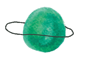 Saturn Sticker by Lennebelle Jewelry