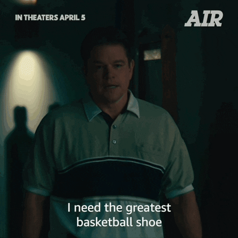 airmovie basketball shoes air matt damon GIF
