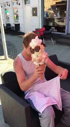  ice ice cream cream scoops puffs GIF