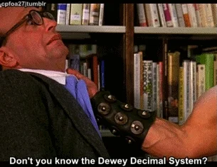 conan the librarian dewey decimal system GIF