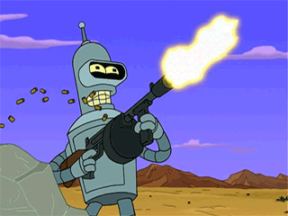 Machine Gun Futurama GIF - Find & Share on GIPHY
