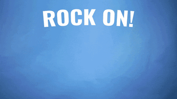 rocking out rock on GIF by StickerGiant