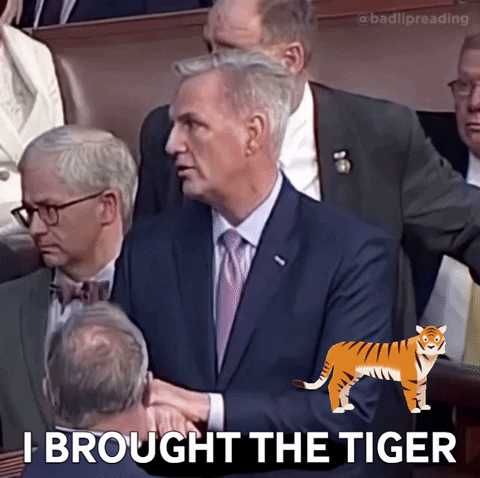 SpeakerMcCarthy house vote bad tiger GIF