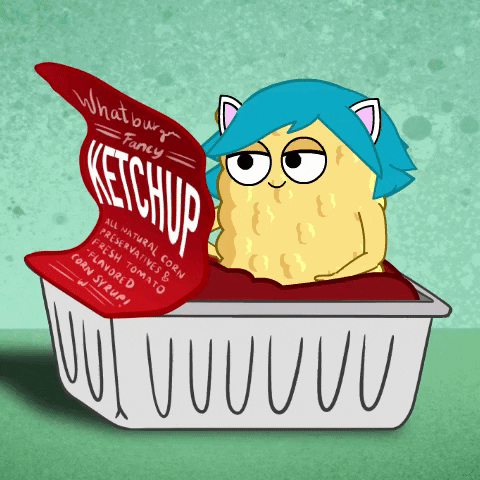 TangsTails hungry furry potato fries GIF