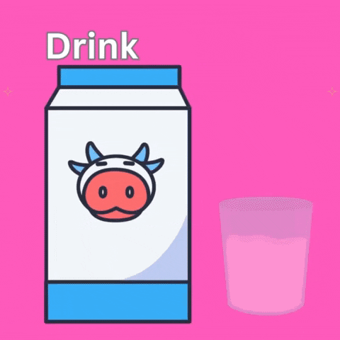 Drink Milk GIF by Maria Johnsen