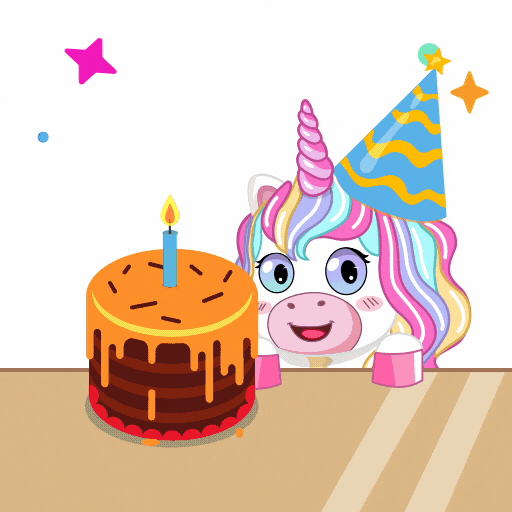 Happy Birthday Unicorn Gif