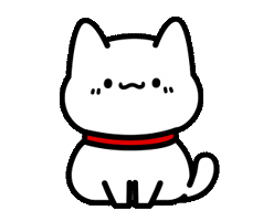 White Cat Sticker by Lord Tofu Animation