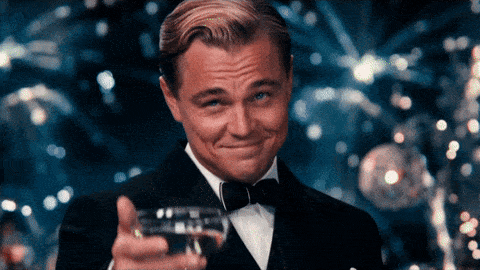 Happy Leonardo Dicaprio GIF by Addict'AIDE Information - Find & Share ...