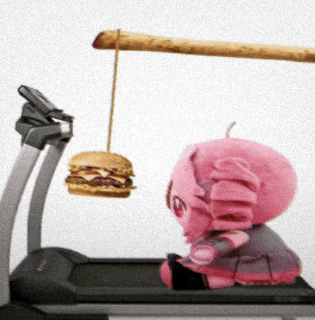 Kasane Teto Running Machine GIF