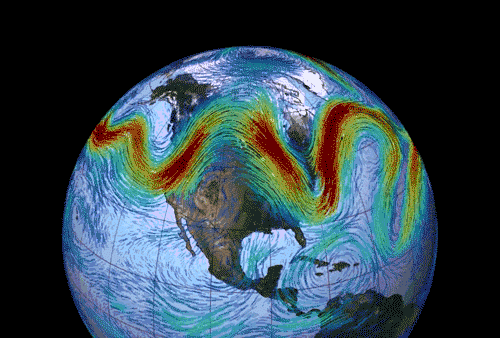 Corrente de ventos do jet stream