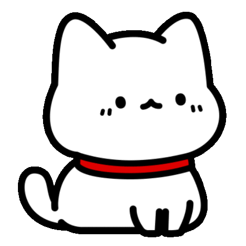 Disappointed White Cat Sticker by Lord Tofu Animation