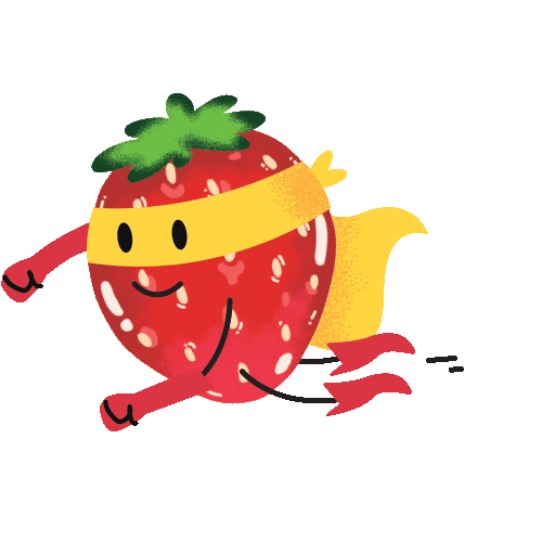 Strawberry Superfruit Sticker by DeeBee's Organics
