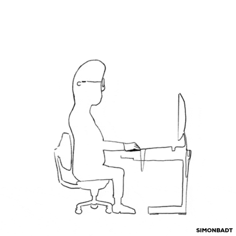simonbadt animation illustration work office GIF
