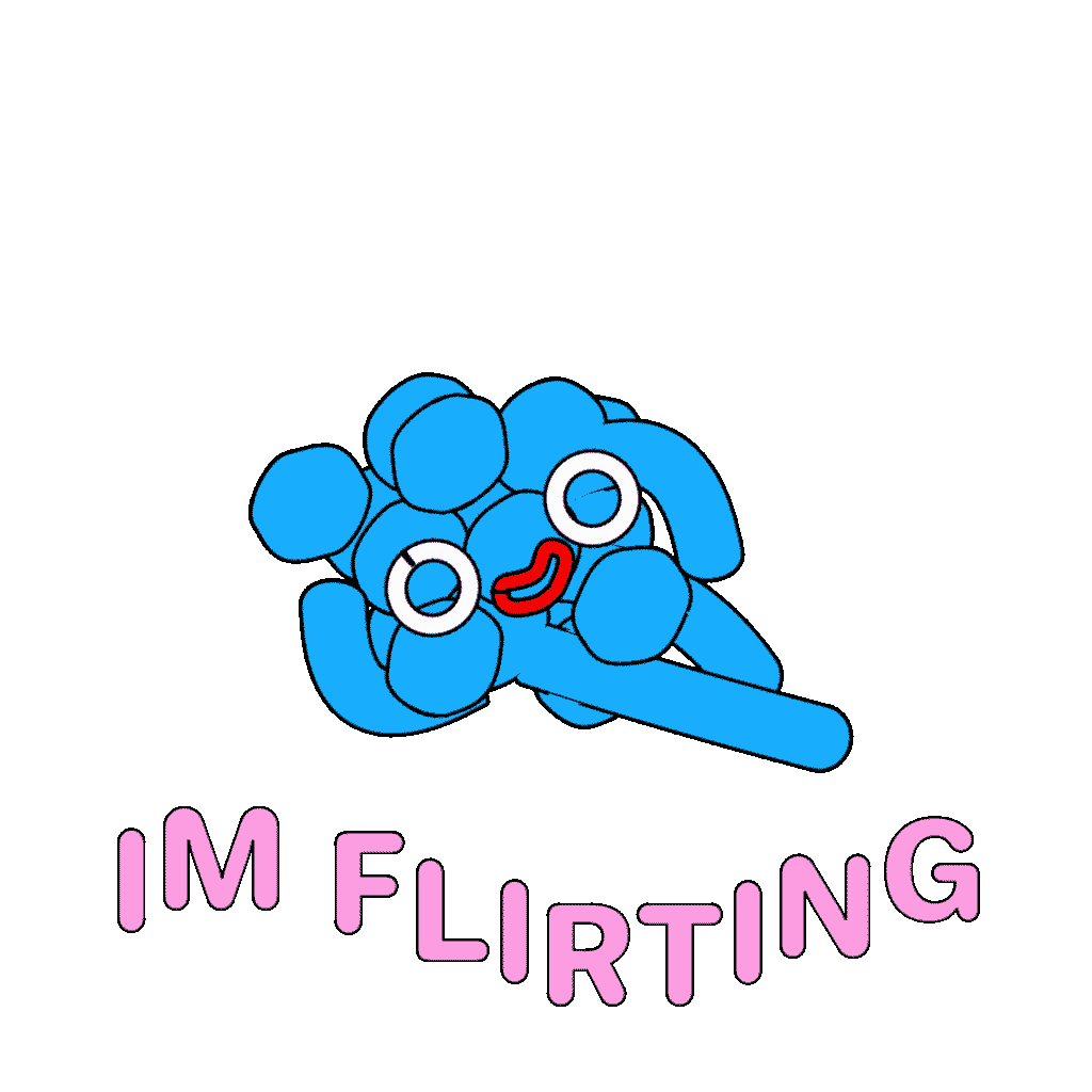 Pink Flirt Sticker by ☁️BLUB☁️