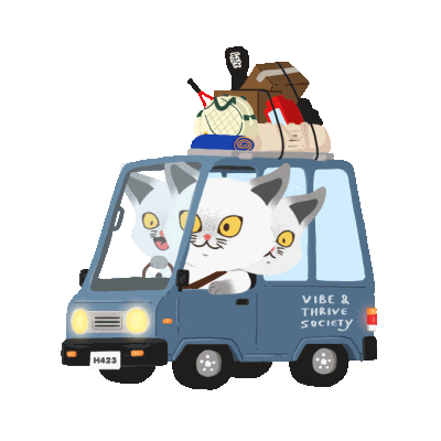 Road Trip Art Sticker by hazesac