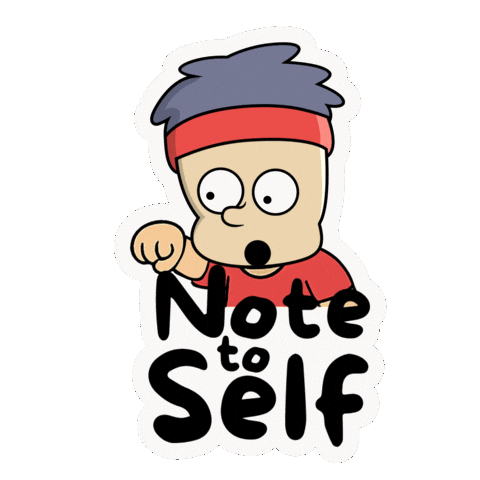 Thinking Remember Sticker by dowithtera