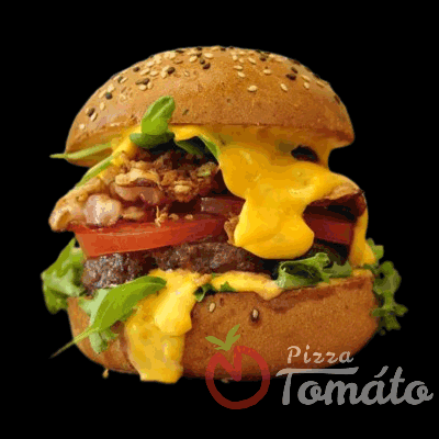 Hungry Burger GIF by pizza tomáto