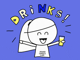 Happy Drinking Beer GIF by Minka Comics