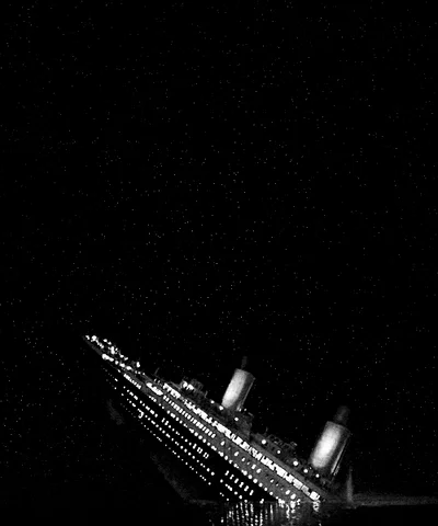 titanic black and white GIF