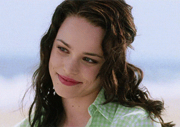 Rachel bijt GIF