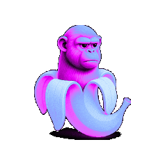 Monkey Banana Sticker by lilianstolk