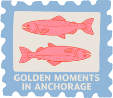 VisitAnchorage summer travel fish stamp GIF