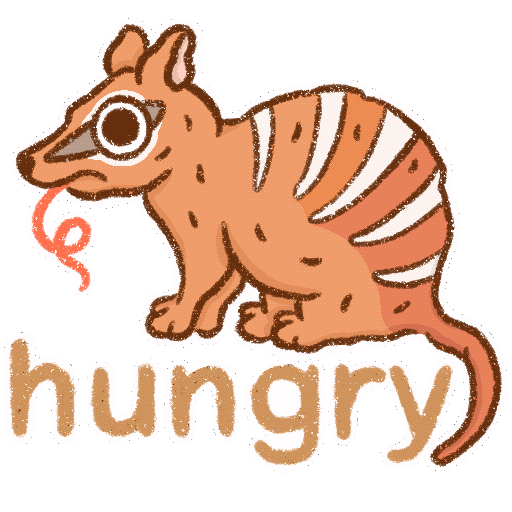 Hungry Dinner Sticker by atinyfennec