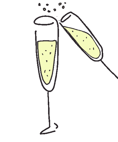 Happy New Year Champagne Sticker