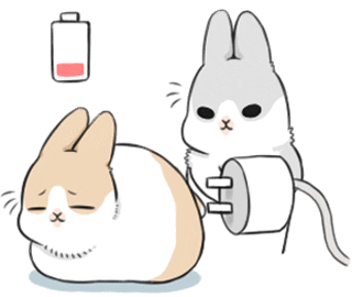 Tired Rabbit Sticker for iOS & Android | GIPHY