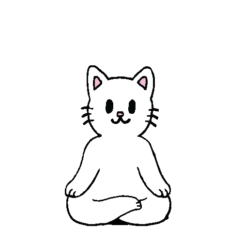 Floating White Cat GIF