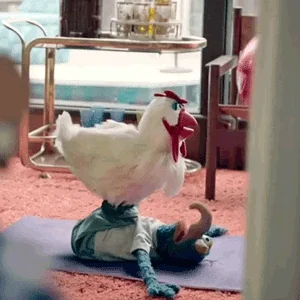 Yoga Chicken GIF