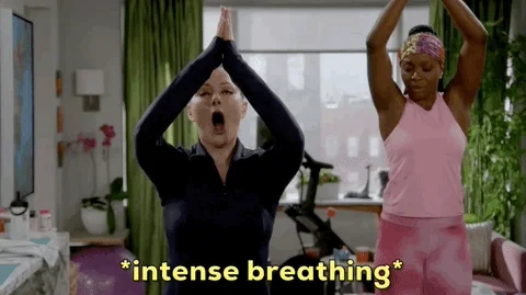 Meditating Deep Breath GIF