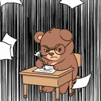 Studying Teddy Bear GIF by BEARISH