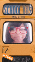 school bus turn around doctor GIF by Dr. Donna Thomas Rodgers