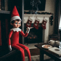 Elf On The Shelf Smoking GIF